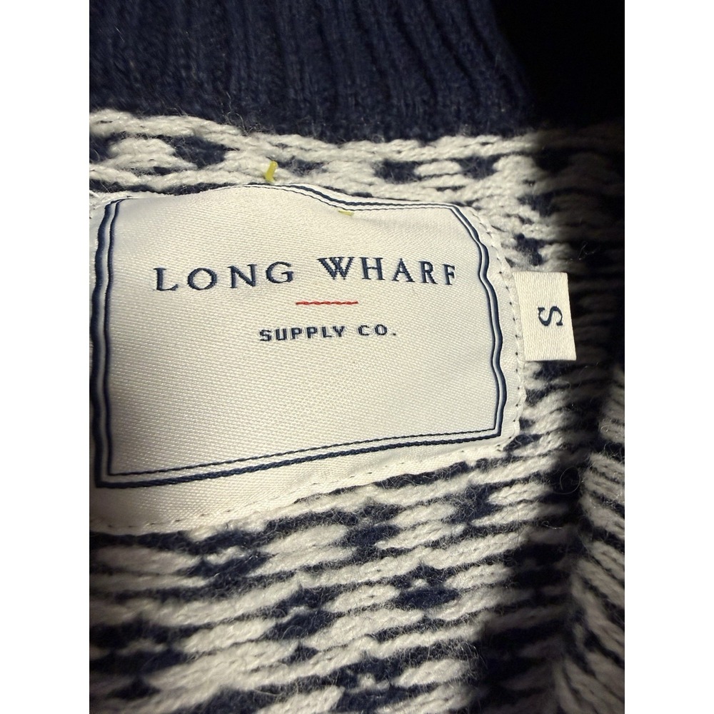 Long Wharf Men's Sweater 1/4 Zip Small Birdseye Old Money Luxury Preppy Wool‎ - Picture 2 of 5